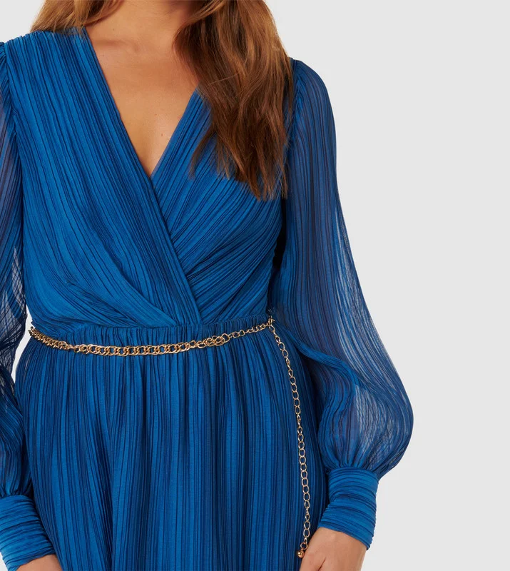 forever new  GENEVIEVE Pleated Mini Dress for Women | Best Price UAE